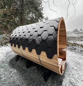 Sauna de barril de cedro para 6 personas de diseño moderno, Sauna con función de vapor húmedo tratado térmicamente para uso sanitario - Product Image 5