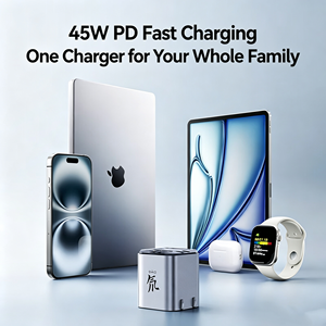 อะแดปเตอร์ชาร์จเร็วแบบตั้งโต๊ะ DAO 45W PD ชนิด Type-C วัสดุอลูมิเนียมอัลลอย สำหรับ iPhone iPad Watch ใช้งานได้กับอุปกรณ์ทั่วไป - Product Image 1