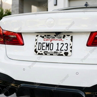 Support de plaque d'immatriculation en métal personnalisé de haute qualité pour moto et voiture, format USA, vente en gros