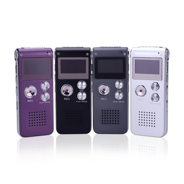 Mini HD Digital Voice Recorder Stereo Metal Body Dictaphone LCD MP3 USB Portable for Lectures Meetings Interviews Students