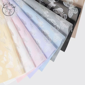 Papier d'emballage pour bouquet de fleurs de haute qualité, magnifique, fantaisie, motif <span class=keywords><strong>papillon</strong></span>, imperméable, livraison rapide - Product Image 5