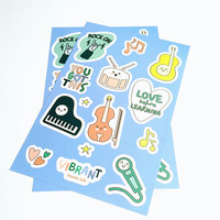 Impression Personnalisée d'Autocollants Découpés à la Forme avec Logo de Marque Adhésifs Imperméables, Feuilles d'Autocollants Kiss Cut A6 pour Emballage, en Vente