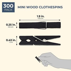 Mini <span class=keywords><strong>pinces</strong></span> <span class=keywords><strong>à</strong></span> <span class=keywords><strong>linge</strong></span> en bois naturel, épingles robuste, noires, pour Photo, artisanat école, décoration diy, bricolage, 10 pièces - Product Image 3