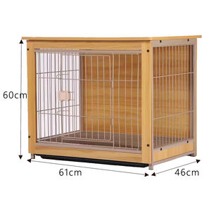 Zware Extra Grote Hondenhok Houten Huisdieren Kooi Hond Kennel <span class=keywords><strong>Vintage</strong></span> Stijl Hondenkrat Meubels Met Afneembaar Dienblad - Product Image 2