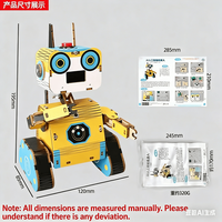 Juguete de Madera DIY Tech Little Creation con IA, Interacción Humano-Computadora, Robot Inteligente, Experimento Científico, Control por Voz, 0-3 Meses