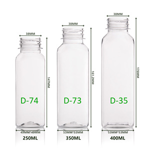 Đa-Công Suất Và Đa-Mục Đích Vuông Trong Suốt Chai Nước Giải Khát Bán Buôn 250Ml 350Ml 400Ml Tùy Chỉnh Nhãn Chai Nước Trái Cây - Product Image 6