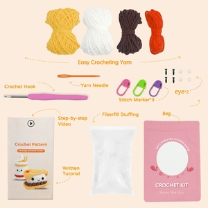 Hilo de tejer arte Ganchillo Uncinetto Lanches Instant Nudeln Street comida rápida hecho a mano Crocheing Diy <span class=keywords><strong>Kit</strong></span> de ganchillo para principiantes - Product Image 2