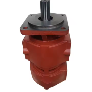 Bomba hidráulica de engranajes doble de hierro fundido rojo de alta presión con eje estriado para cargadora, piezas de repuesto hidráulicas al por mayor - Product Image 4