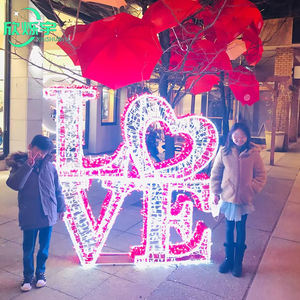 Luci a Led personalizzabili per esterni modello amore impermeabile fatta da fabbrica di luci a motivo natalizio - Product Image 4