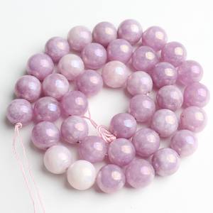 Perles d'angelites colorées pour fabrication de colliers, pierres rondes et violettes de 15 pouces, vente en gros, livraison gratuite - Product Image 5