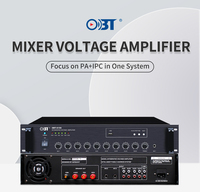 Amplificateur de sonorisation OBT-6150 150W 19 pouces en rack, réglage des aigus et des basses, sortie 4-16 ohms pour centre commercial