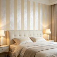 Papier peint intissé imperméable à motif animalier 3D européen traditionnel simple pour chambre à coucher, salon, mur derrière la télévision, argenté, garantie 1 an