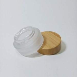 Tarros de Crema Facial Cosmética con Logotipo Personalizado, Envases Vacíos para Exfoliante Corporal, Tarros de Vidrio de 5g 10g 15g 20g 30g 50g 100g con Tapas de Bambú - Product Image 4