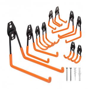 Crochets de garage robustes pour le rangement des vélos, capacité de levage de 35 kg, montage mural pour équipement sportif - Product Image 6