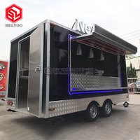 Restaurant mobile de camions de nourriture personnalisé États-Unis Remorque alimentaire à vendre Camion Tacos Chariot à hot-dogs Bbq Concession Trailer