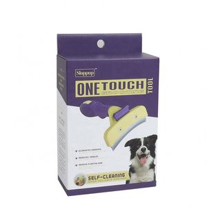 KingHon Durable Rubber Pet Grooming Brush <b>Dog</b> Cat Push <b>Button</b> Comb TPR Handle Hair Deshedding Tool for <b>Dogs</b> and Cats - Product Image 6