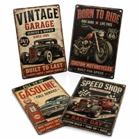 Letrero Metálico Decorativo al por Mayor, Placa Metálica Vintage de Coche, Póster de Garaje, Placa Retro de Hierro Metálico, Placa de Motocicleta