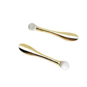 Spatola Cosmetica in Plastica Dorata per Cura della Pelle, Cucchiaio per Crema Viso e Maschera Facciale - Product Image 2