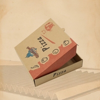 Offre spéciale, emballage de boîte à pizza Carton de fournisseur, emballage imprimé de conception, boîtes à pizza bon marché en vrac avec logo personnalisé de qualité alimentaire