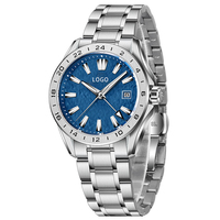 2025 Offre Spéciale saphir verre étanche montre automatique pour hommes 40mm désert Texture GMT montre mécanique automatique ajouter Logo