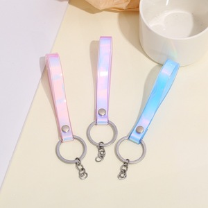 Koreanische Cartoon-PVC-Handgelenktaschenanhänger zum Selbstgestalten, reflektierende Laser-Handyschlaufen, Schlüsselanhänger, Großpackung, Acryl-Legierung, Anime - Product Image 2