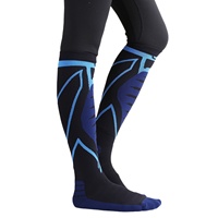 Chaussettes de compression de sport professionnelles élasticité mollet soutien Long Tube éponge bas haut équipage pour le corps extérieur d'hiver