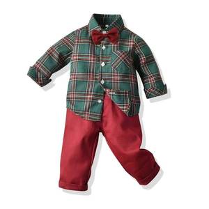 Conjunto de Camisa de Manga Larga con Lazo para Niños de 1 a 6 Años, Estilo Caballero, para Primavera y Otoño, Navidad, KBCS-004 - Product Image 3