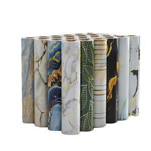 Vente flash - Panneau PVC aluminium-plastique auto-adhésif, autocollant mural moderne pour cuisine, motif géométrique, décoration pour fond de télévision - Product Image 1