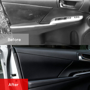 Toyota Camry <b>Door</b> <b>Trim</b> Kit 2012-2014 True Microfiber Leather Black Interior Panel Covering For Car <b>Door</b> Protection - Product Image 4