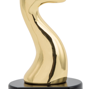 Fashion design Hot selling star catching a forma di trofeo in metallo con Base in legno per attore e attrice star model award JM28 - Product Image 3