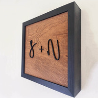 Support mural pour bureau flottant avec boîte de rangement dissimulée, cadre décoratif, rangement caché pour clés et portefeuille, présentoir de style artistique, idées cadeaux pour hommes
