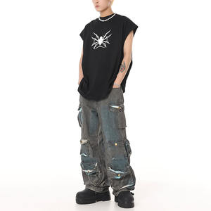 Celana <span class=keywords><strong>Jeans</strong></span> Vintage Multi Kantong Khusus Pria Celana <span class=keywords><strong>Jeans</strong></span> Kantong Samping Celana <span class=keywords><strong>Jeans</strong></span> Baggy Celana <span class=keywords><strong>Jeans</strong></span> Kantong Besar - Product Image 5