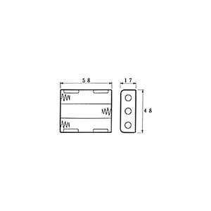 SOPORTE DE BATERÍA PARA 3 x (CON ETIQUETAS DE SOLDADURA) - Product Image 2