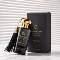 Flacon de parfum de style moderne, flacon de parfum rond en verre personnalisé, 30 ml, 50 ml, noir, flacon de parfum de 100 ml avec emballage en boîte