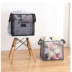 Collapsible <b>Hamper</b> Cotton Jute <b>Baskets</b> Dirty Clothes Canvas Laundry <b>Basket</b> Bag - Product Image 1