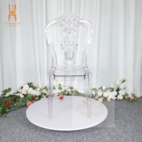 Meilleure vente de chaise en résine acrylique en plastique transparent pour les fêtes, événements, mariage, hôtel