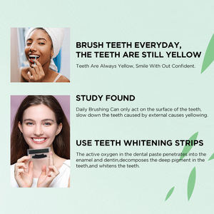 Bandes de Blanchiment des Dents au Charbon Actif avec Logo Privé Sourire Blanc Brillant, pour Dents Sensibles, 14 Pièces - Product Image 5