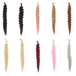 Extensions de cheveux synthétiques Kanekalon Deep Wave, perruque en fil résistant à haute température, queue de cheval pour toutes les formes de visage KG01 - Product Image 3