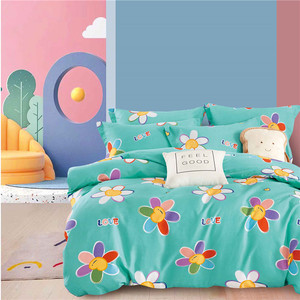 Sợi Nhỏ <span class=keywords><strong>Polyester</strong></span> 4Pcs Phòng Ngủ Tấm Ga Giường Bộ Chải Thiết Kế Cho Vua Kích Thước-Bao Gồm Vỏ Chăn & Gối - Product Image 6