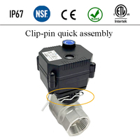 Vanne à boisseau sphérique motorisée IP67 à 5 fils - 2 fils, polarité inversée, avec retour de signal de position de la vanne, laiton, acier inoxydable, UPVC, 9-24v, DN15, DN20, DN25