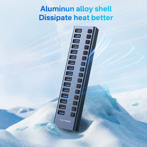 Adaptateur USB Acasis à transfert <span class=keywords><strong>de</strong></span> données haute vitesse avec interrupteur individuel 16 ports Hub USB multi-ports Répartiteur USB - Product Image 4