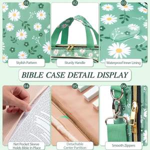 Muestra Gratuita de Fábrica: Bolsa para Biblia con Materiales de Estudio y Funda para Biblia para Mujer, Estuche para Transportar Libros con Kit de Diario para Biblia - Product Image 4