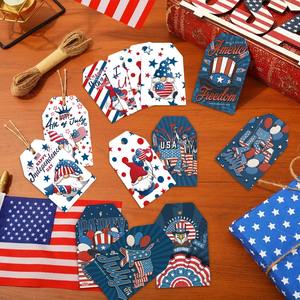 Nuevo Día DE LA Independencia Americana Estrella Regalo de papel Colgante Decoración de fiesta Juego de perchas - Product Image 1