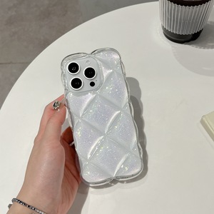 Funda con diseño de rejilla transparente con purpurina estilo hada, adecuada para iPhone 17 Pro Max, para Apple 16, de silicona suave 14/15 - Product Image 4