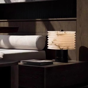 Modern Chinese Style Marble Table Lamp E27 LED Eye Caring For Bedroom <b>Study</b> Living Room - Product Image 1
