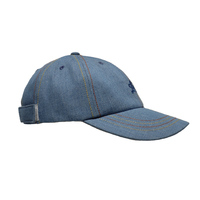 Venta al por mayor Sport Fit suave gorra de béisbol lavado Denim algodón Velcro ajustable bordado Logo personalizado papá sombrero Denim gorra de béisbol
