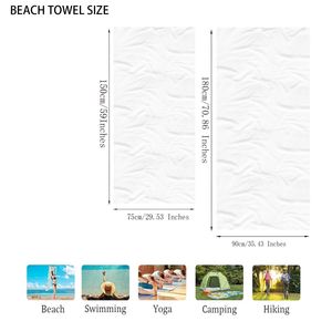 Toalla de Playa y Baño Cuadrada Personalizada al por Mayor, Serie Exclusiva Privada, Toalla de Playa Cuadrada de Microfibra con Mapa Personalizable - Product Image 5