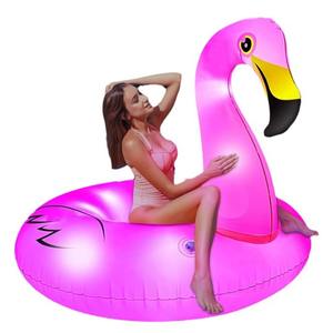 ห่วงยางเป่าลม PVC หนาพิเศษ รูปนกฟลามิงโก/หงส์ พร้อมไฟ LED พลังงานแสงอาทิตย์ สำหรับผู้ใหญ่ ใช้ลอยน้ำในสระว่ายน้ำ - Product Image 3