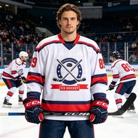 Maillots de hockey sur glace à séchage rapide personnalisables – Tenues de sport confortables imprimées pour le hockey sur glace