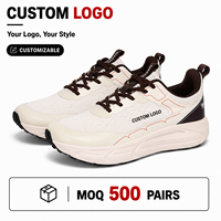 Chaussures de course athlétiques légères à lacets pour l'automne, logo personnalisé OEM ODM, baskets de marche respirantes, marque privée, directement de l'usine